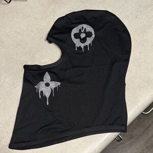 Black Balaclava with Sparkly Silver Designs